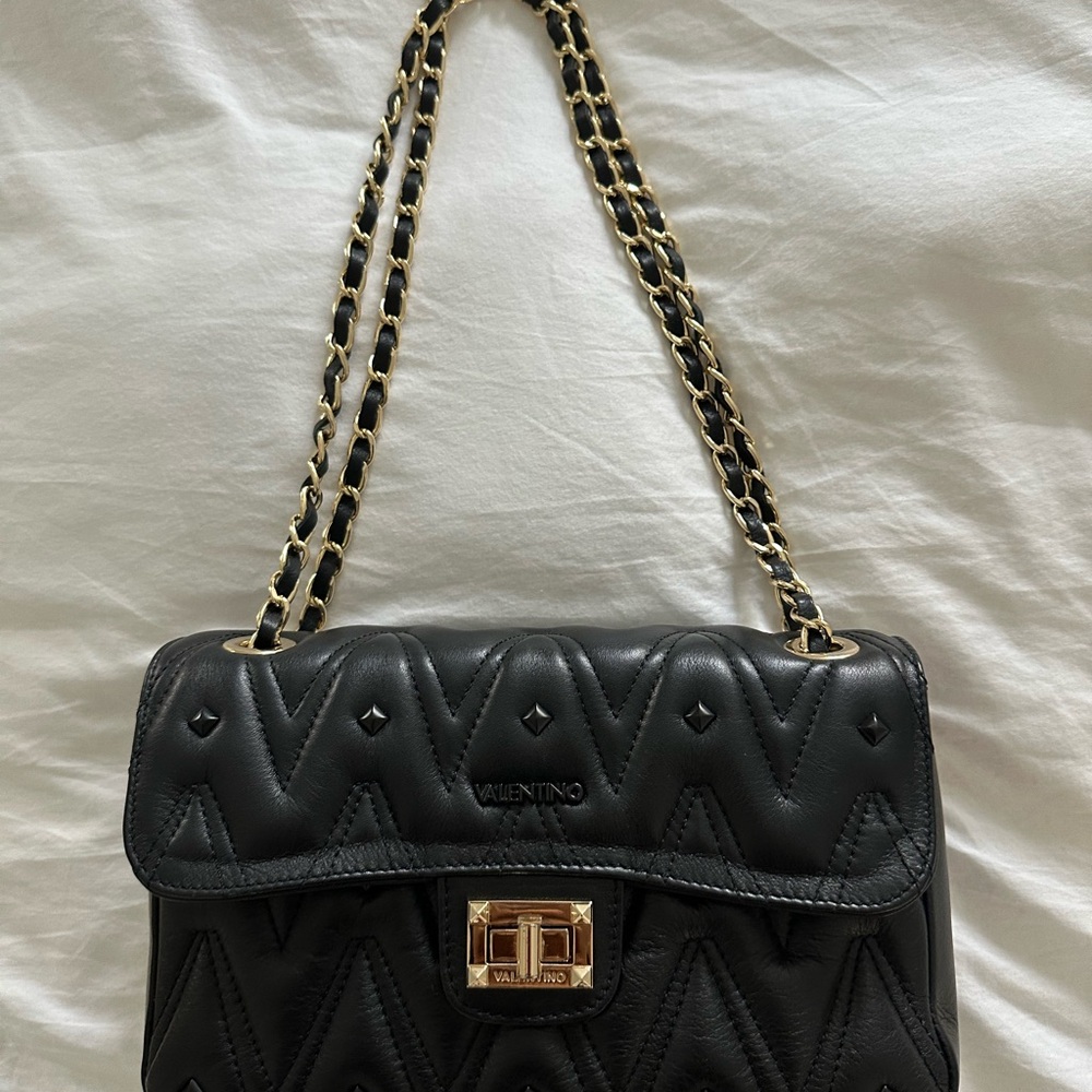 Valentino Black Quilted Shoulder Bag